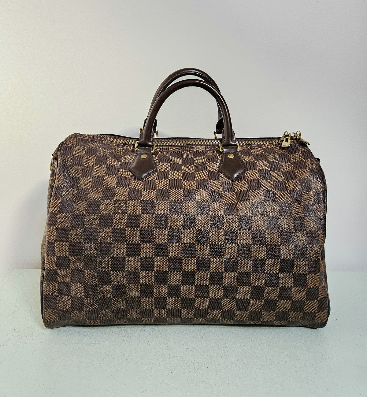 Sac Louis Vuitton Speedy 35 Bandoulière Damier Ébène