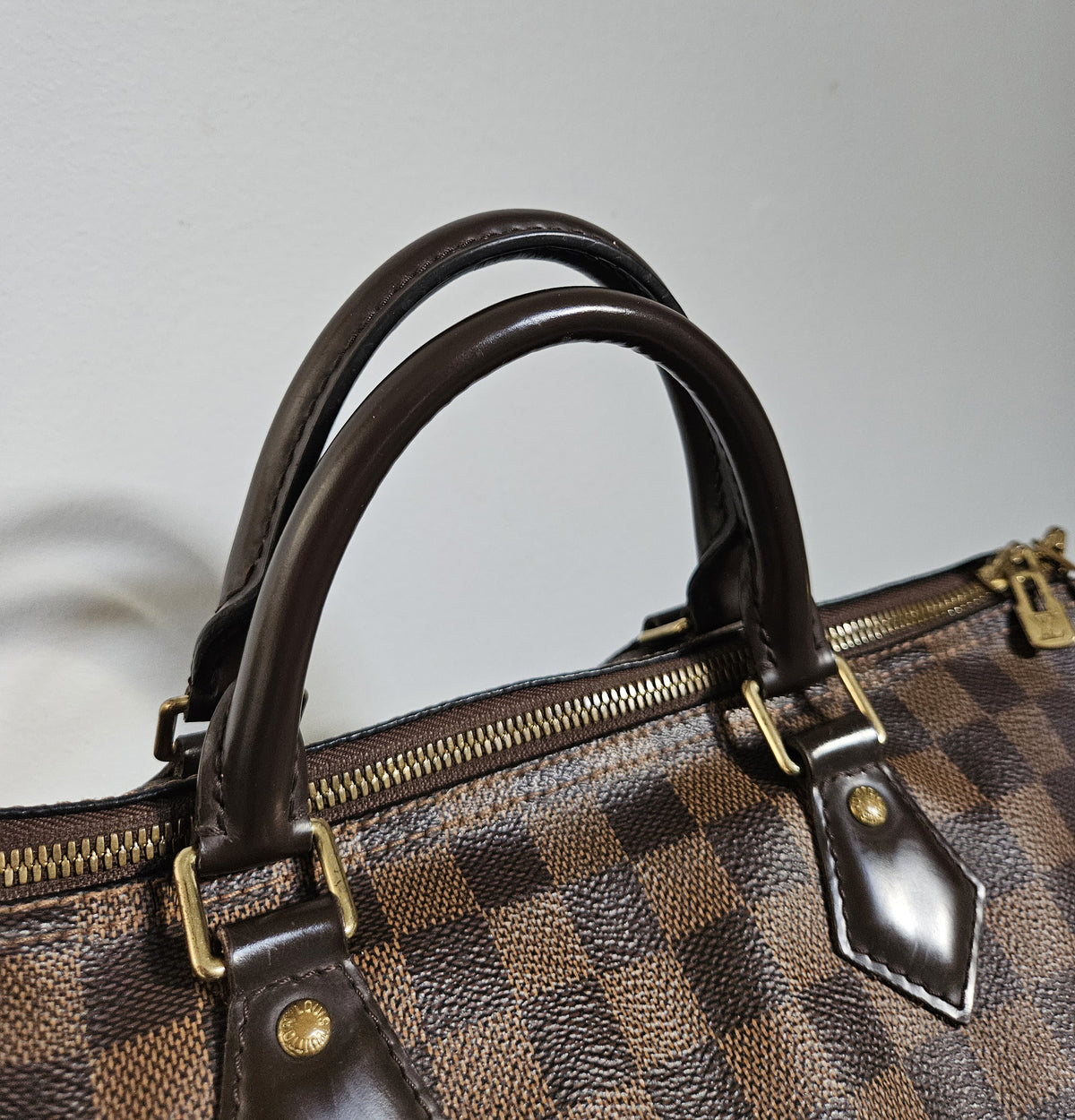 Sac Louis Vuitton Speedy 35 Bandoulière Damier Ébène