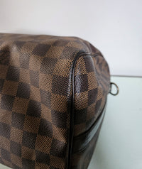 Sac Louis Vuitton Speedy 35 Bandoulière Damier Ébène