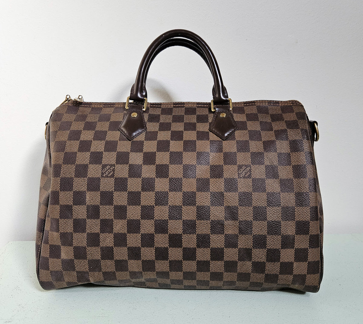 Sac Louis Vuitton Speedy 35 Bandoulière Damier Ébène
