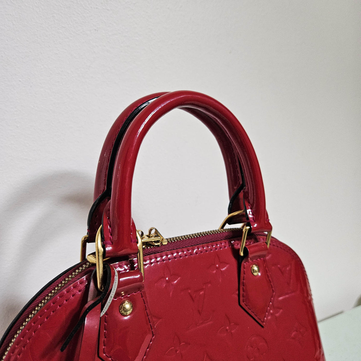 Sac Louis Vuitton Alma BB M91606 en Cuir Vernis Rouge