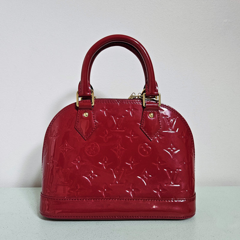 Sac Louis Vuitton Alma BB M91606 en Cuir Vernis Rouge