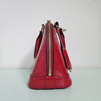 Sac Louis Vuitton Alma BB M91606 en Cuir Vernis Rouge