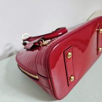 Sac Louis Vuitton Alma BB M91606 en Cuir Vernis Rouge