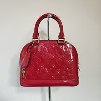 Sac Louis Vuitton Alma BB M91606 en Cuir Vernis Rouge