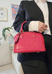 Sac Louis Vuitton Alma BB M91606 en Cuir Vernis Rouge