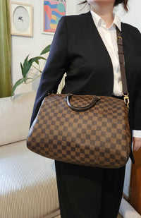 Sac Louis Vuitton Speedy 35 Bandoulière Damier Ébène