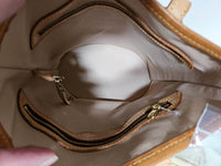 Sac Louis Vuitton Bucket en Toile Monogram et Cuir Vachette Beige