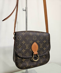 Sac Louis Vuitton Saint Cloud Moyen Modèle en Toile Monogram et Cuir Patiné