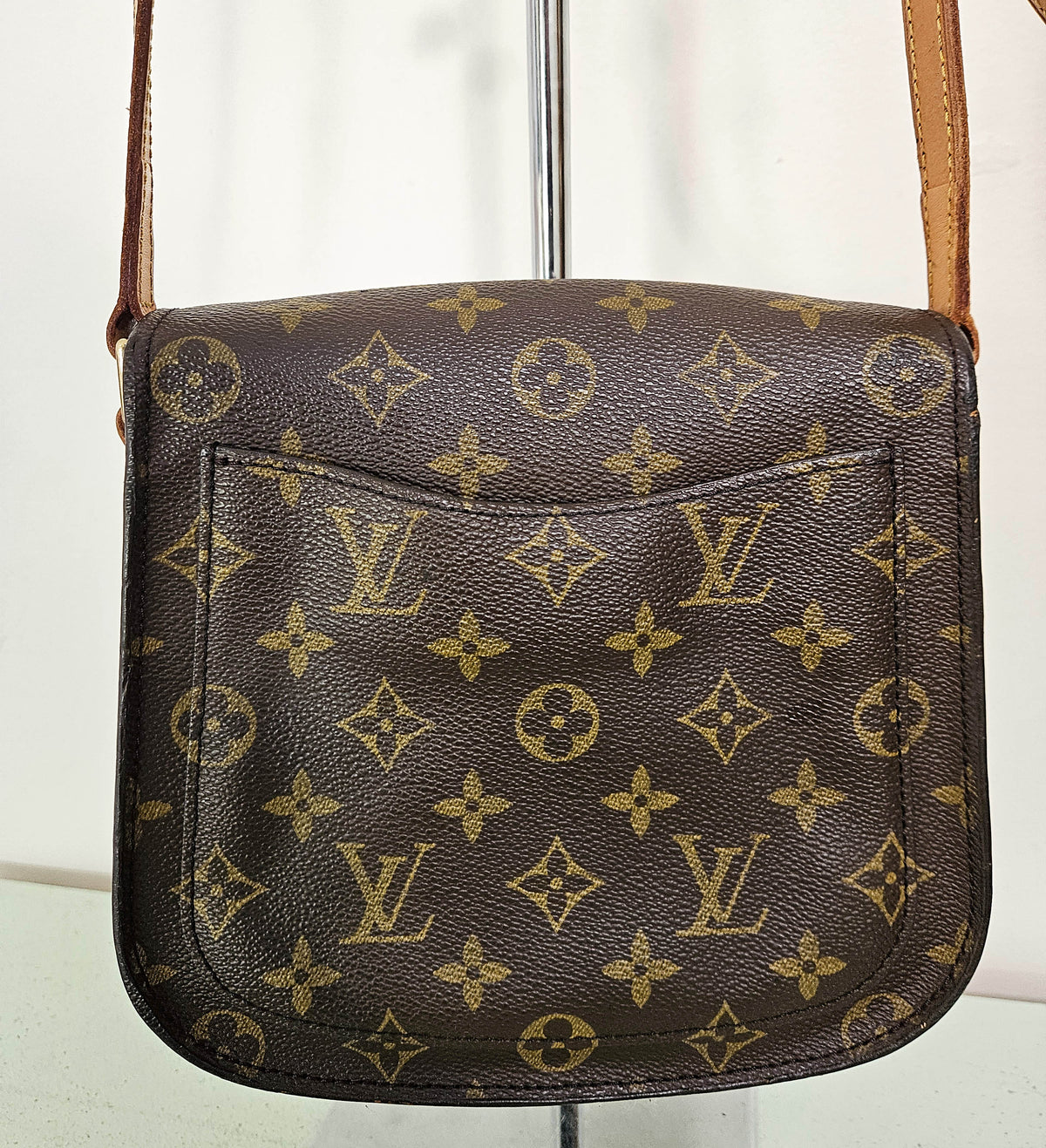 Sac Louis Vuitton Saint Cloud Moyen Modèle en Toile Monogram et Cuir Patiné