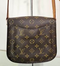 Sac Louis Vuitton Saint Cloud Moyen Modèle en Toile Monogram et Cuir Patiné
