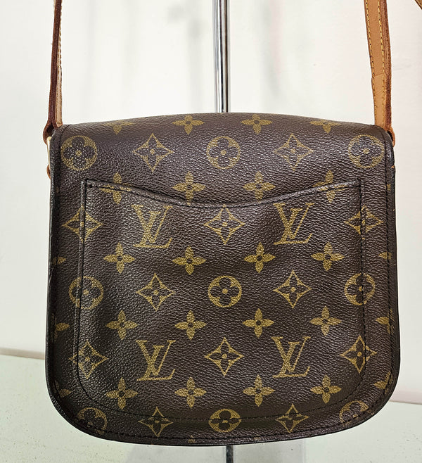 Sac Louis Vuitton Saint Cloud Moyen Modèle en Toile Monogram et Cuir Patiné
