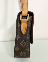 Sac Louis Vuitton Saint Cloud Moyen Modèle en Toile Monogram et Cuir Patiné