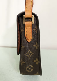 Sac Louis Vuitton Saint Cloud Moyen Modèle en Toile Monogram et Cuir Patiné