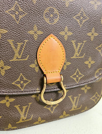 Sac Louis Vuitton Saint Cloud Moyen Modèle en Toile Monogram et Cuir Patiné