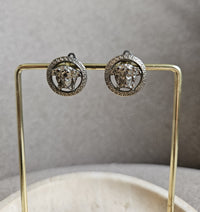 Vintage Versace Medusa Clip-On Earrings – Silver-Tone