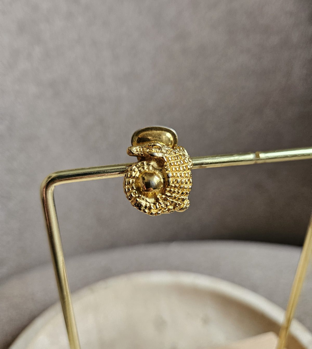 Vintage Celine 1992 Crocodile Clip-On Earrings