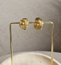 Vintage Celine 1992 Crocodile Clip-On Earrings