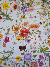 Foulard Gucci Vintage Flora Rouge