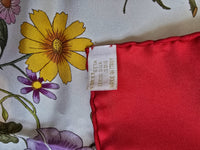 Foulard Gucci Vintage Flora Rouge