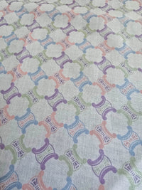 Foulard Bandana Céline Vintage Motif Triomphe Pastel