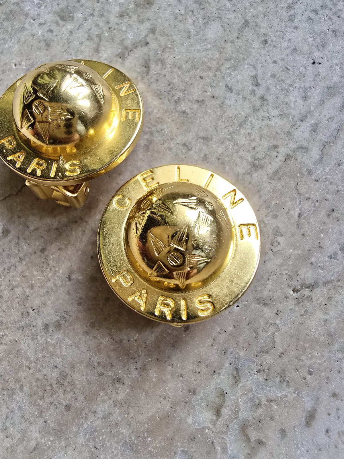 Boucles d'oreilles clip Céline Starball vintage 1990