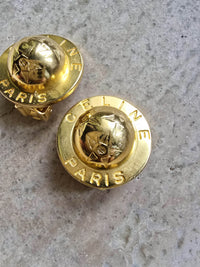 Boucles d'oreilles clip Céline Starball vintage 1990