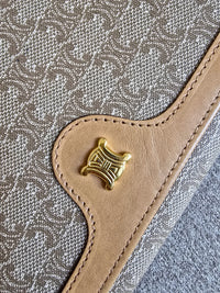 Portefeuille Long Céline Macadam en Toile Enduite et Cuir Beige – Triomphe Doré