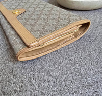 Portefeuille Long Céline Macadam en Toile Enduite et Cuir Beige – Triomphe Doré