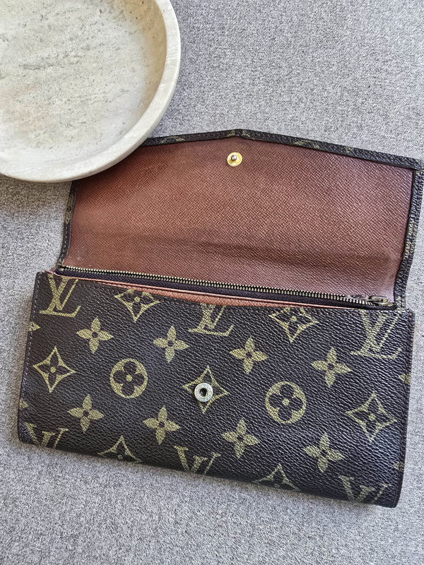 Portefeuille Louis Vuitton Vintage Long Monogramme – Toile Enduite