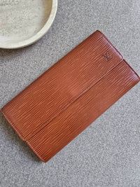 Grand Portefeuille Louis Vuitton Cuir Épi Marron