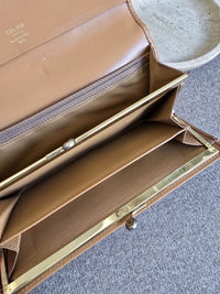 Portefeuille Long Céline Macadam en Toile Enduite et Cuir Beige – Triomphe Doré