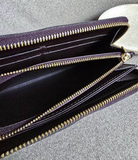 Portefeuille Zippy Louis Vuitton Cuir Vernis Bordeaux – Monogramme Embossé