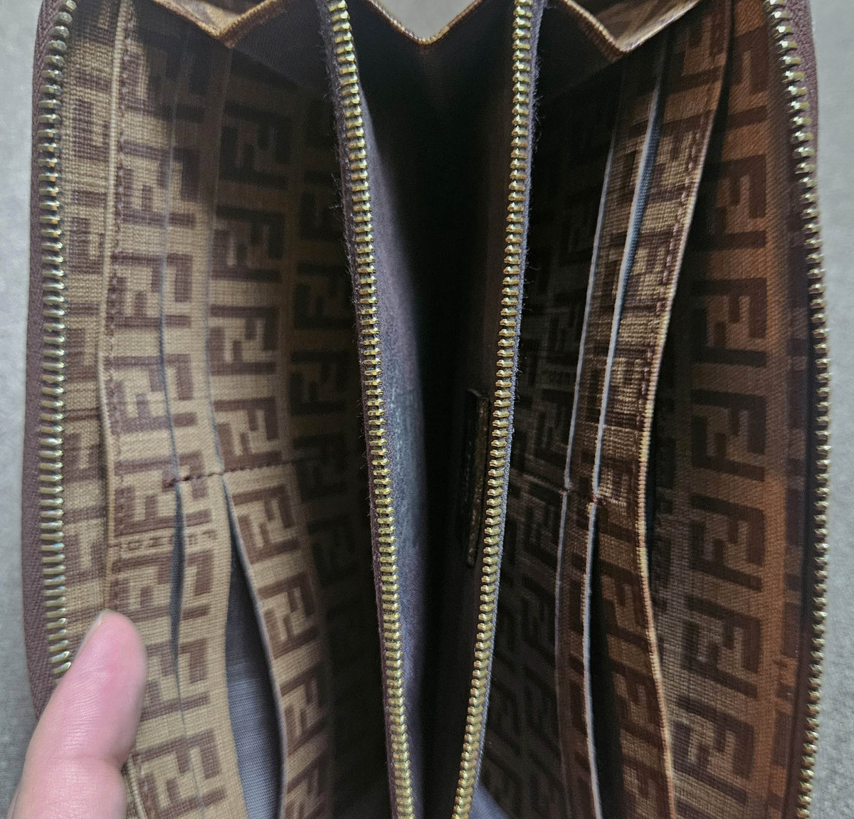 Portefeuille Fendi Long Monogramme Zucca