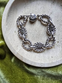 Bracelet Sonia Rykiel argenté à maillons torsadés