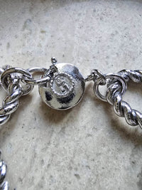 Bracelet Sonia Rykiel argenté à maillons torsadés