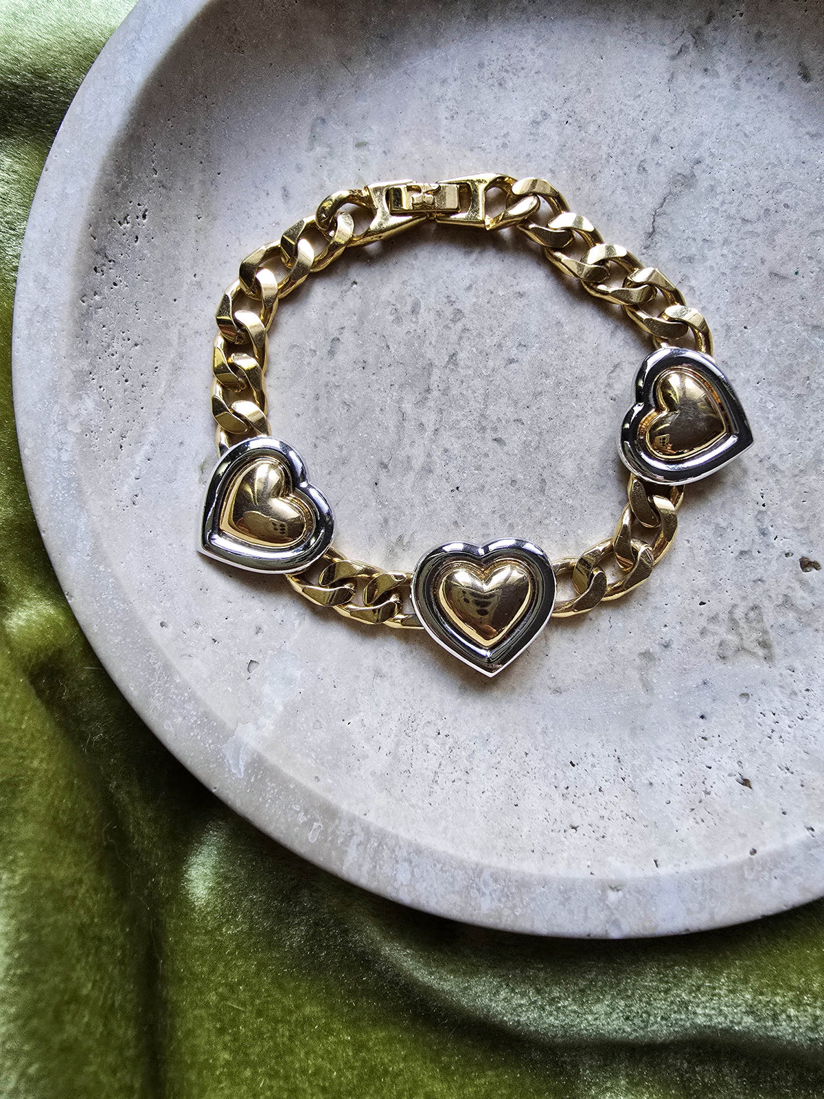 Bracelet Courrèges Coeur Chunky Bicolore