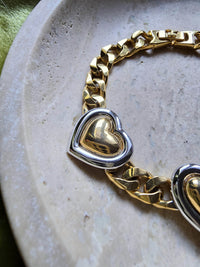 Bracelet Courrèges Coeur Chunky Bicolore