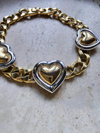 Bracelet Courrèges Coeur Chunky Bicolore