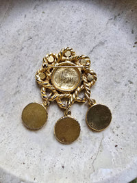 Broche Sonia Rykiel Vintage Étoile Plaqué Or et Strass