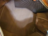 Sac de voyage Céline Boston Macadam vintage en toile enduite et cuir caramel