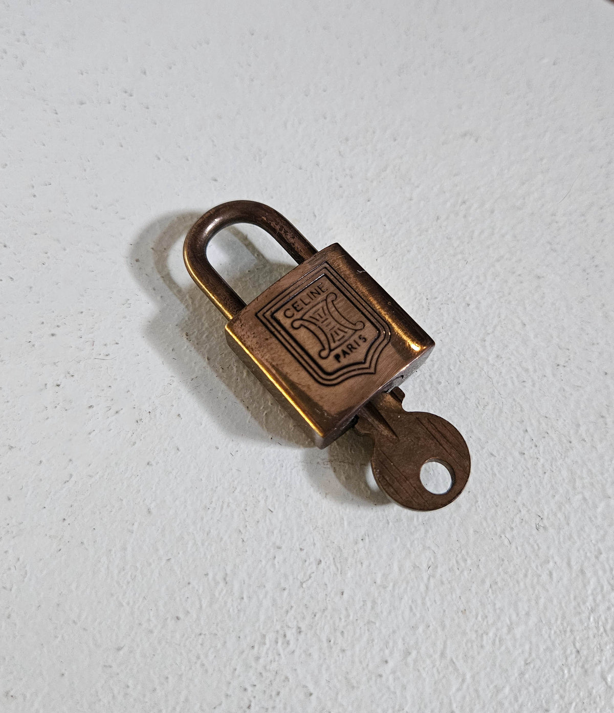 Sac de voyage Céline Boston Macadam vintage en toile enduite et cuir caramel