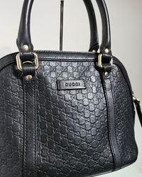 Sac Gucci Dome en cuir Guccissima noir