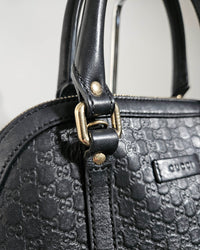 Sac Gucci Dome en cuir Guccissima noir
