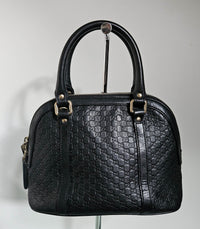 Sac Gucci Dome en cuir Guccissima noir