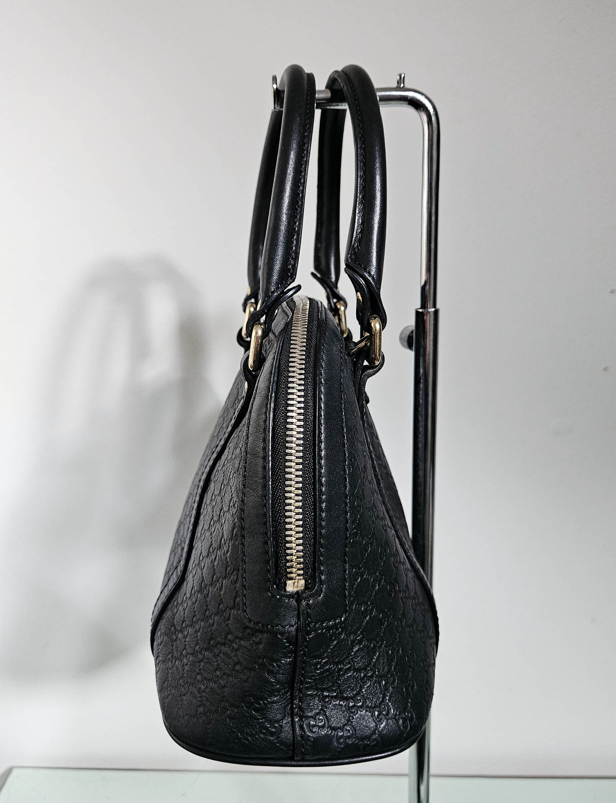 Sac Gucci Dome en cuir Guccissima noir