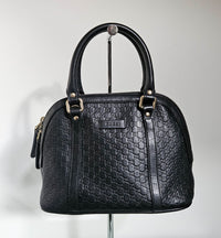 Sac Gucci Dome en cuir Guccissima noir