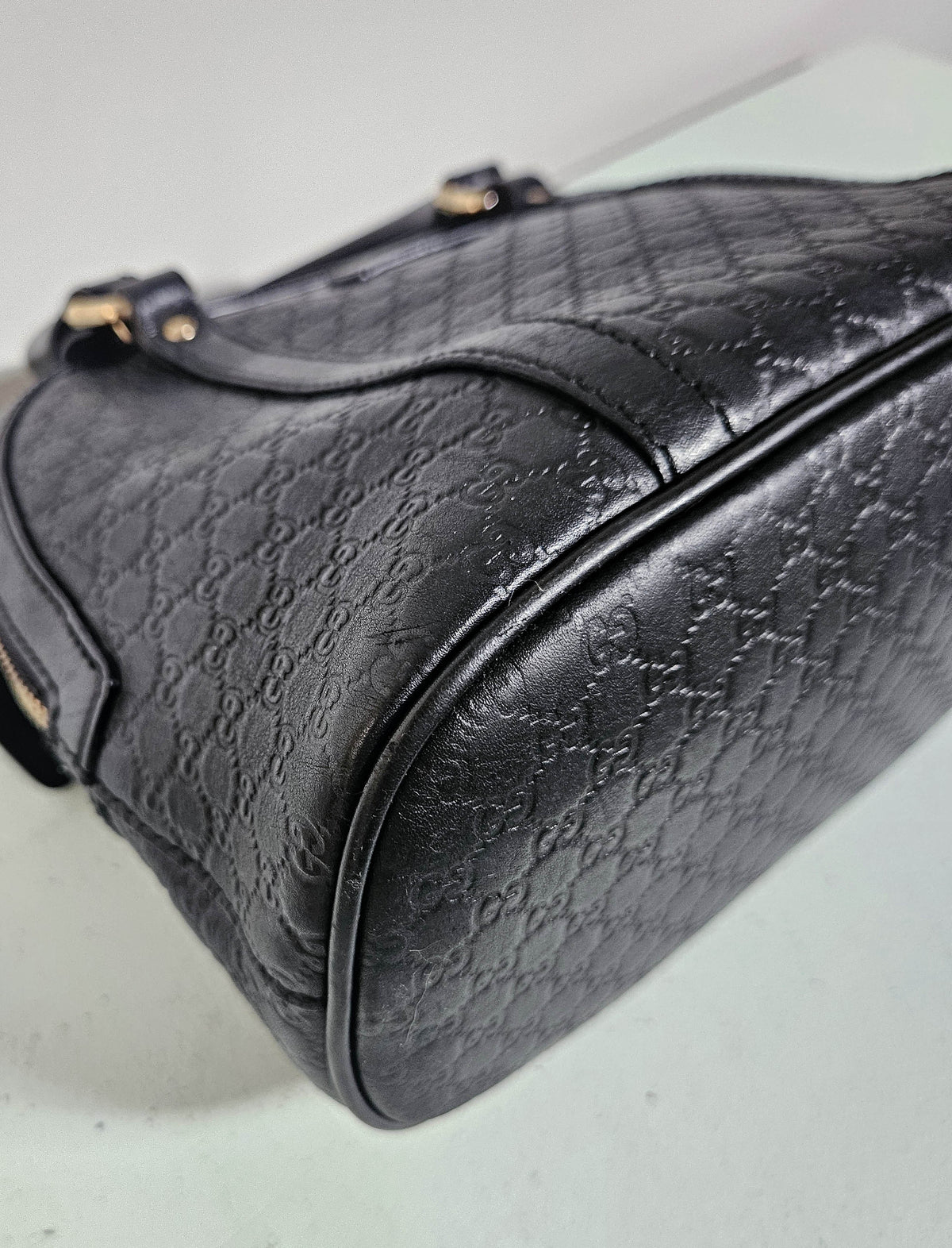 Sac Gucci Dome en cuir Guccissima noir