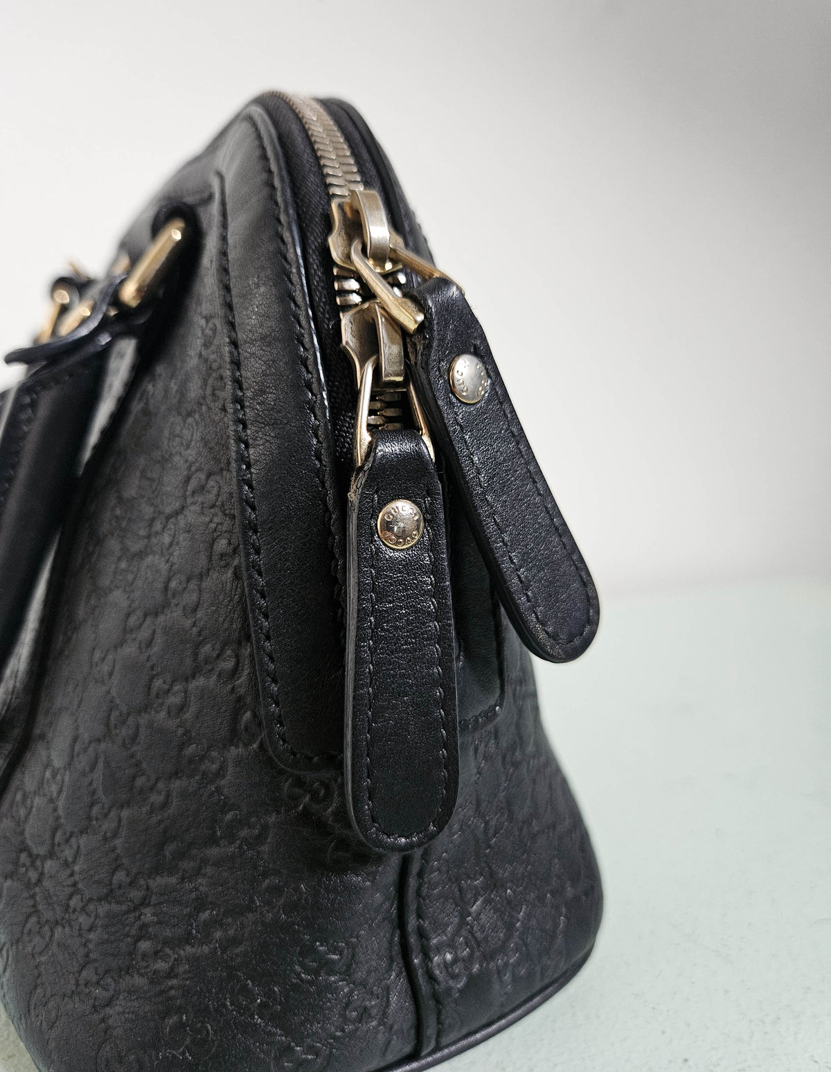 Sac Gucci Dome en cuir Guccissima noir