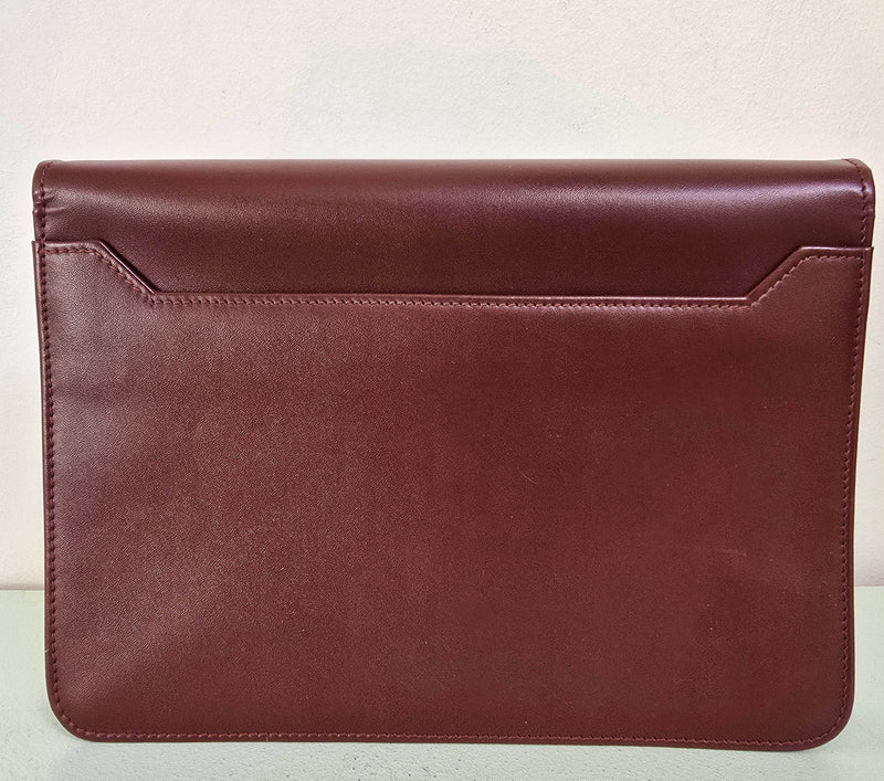 Pochette Cartier en Cuir Box Bordeaux